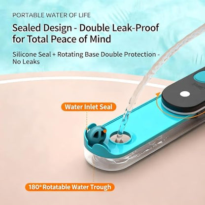 Dog Water Bottle Portable, 11.8 oz(350 ml) Leak-Proof Pet Travel Water Bottle, BPA-Free, Lightweight, Foldable for Hiking, Walking, Car Rides (Blue) - color: blue
