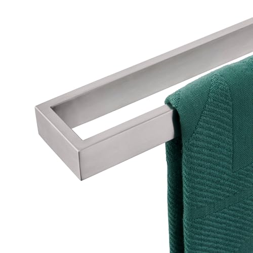 KOKOSIRI Towel Bar Brushed Nickel Bath Towel Hanger Holder 20-Inch Kitchen Rack Stainless Steel for Bathroom Hardware Wall Mount, 1 Pack B4008BR-L20 - color: Brushed Nickel, size: 20-Inch