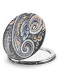 OMIRO 1X/10X Compact Magnifying Mirror, Unique Painting Pocket Mirror with Classical PU Leather (Round, Paisley) - color: Paisley