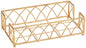 Boston International Arch Design Guest Towel Napkin Holder Caddy, Gold Leaf - color: Gold Leaf, size: 9 x 5.25-Inches