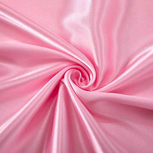 Homiest 3pcs Satin Sheets Set Luxury Silky Satin Bedding Set with Deep Pocket, 1 Fitted Sheet + 1 Flat Sheet + 1 Pillowcase (Twin XL Size, Pink) - color: Pink, size: Deep pocket - Twin XL size