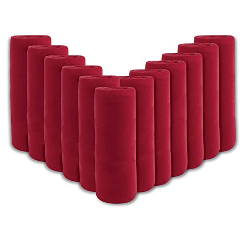 (24 Pack) Bulk Fleece 50x60 Throw Blankets for Wedding Favors, Homeless Women, Men, Homes, Bed, Sofa, Couch, Office, Pet Blankets, Travel | Soft Warm Lightweight Throw Blankets in Bulk (Red) - color: Red