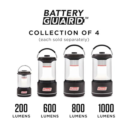 Coleman LED Lantern with Enhanced Battery Protection, Water-Resistant, Batteries Last up to 25% Longer Than Other Lanterns, Great for Camping, Power Outage, Emergencies, & More - style: 200 Lumens