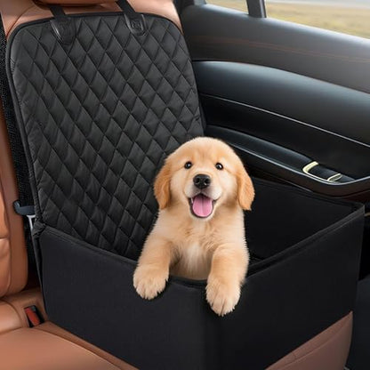 Pet Safety Car Seat Cushion, Adjustable Barrier Design, 50x41x24cm, Dog Cat Seat Protector Cushion Carrier Cover, Stable and Secure, for Car Trips SUV Travel Backseat Use