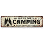 Weekend Forecast Camping with a Chance of Drinking Sign, Metal Tin Signs 4x16 Inch - color: V-139