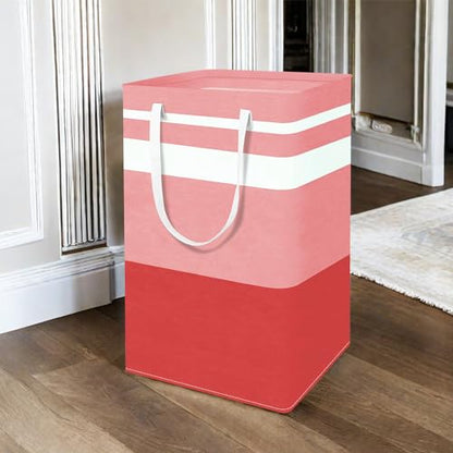 2-Pack Foldable Laundry Basket,Large Laundry Baskets with Handles,Waterproof Laundry Hamper,Collapsible Laundry Hampers for Clothes Organizer 80L (Red) - color: Red