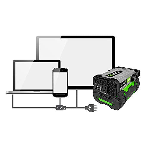 EGO POWER+ Portable Inverter, 150W, Power Inverter Generator, Quiet, Battery and Charger Not Included - PAD1500 - style: 150W w/USB A (No Battery/Charger)