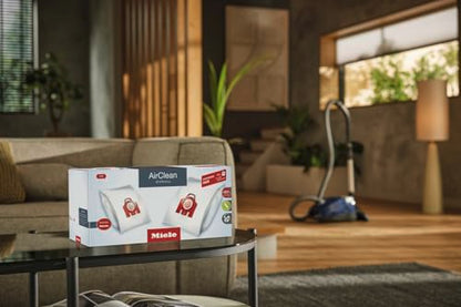 Miele Genuine FJM HyClean Air Vacuum Cleaner Bags for Miele Compact C1 & Compact C2 Vacuum Cleaners, Performance Pack of 16 Dust Bags and 1 HEPA Filter