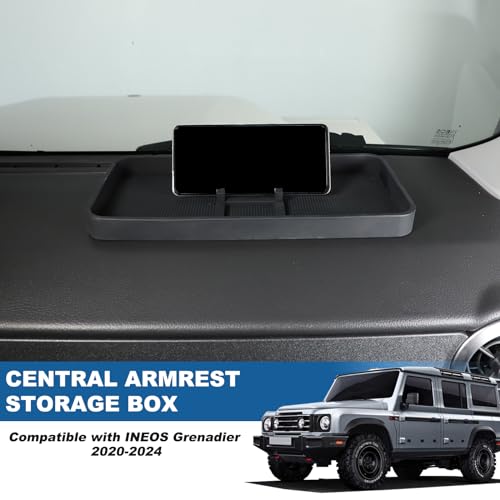 Center Console Dash Storage Tray Compatible with Ineos Grenadier 2020-2024 Accessories Non-Slip Dashboard Tray Dash Storage Box Console Tray Phone Key Organizer Container (12inch* 5.5inch) - size: Large