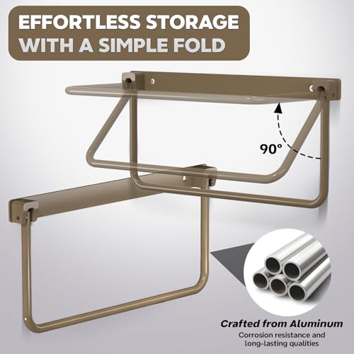 Foldable RV Shoe Rack 4 Pack,Aluminum Wall Mounted Shoes Rack,Camper Shoe Organizer, Efficient Holder and Storage Rack for Various Shoes, Door Shoe Hangers,Travel Storage Rack