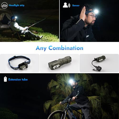 WUBEN E7 1800 Lumen Rechargeable Mini Flashlight with Magnet - Super Bright 6 Modes ArmyGreen EDC Flashlight, Typ-C Rechargeable LED; IP68 Pocket Flashlight for Headlamp Use, Rescue, Camping - color: Army Green LBG