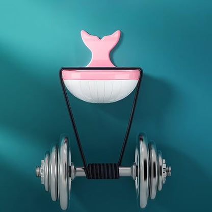 Soap Holder Shower Dish bar Wall Bathroom Shampoo Dishes Caddy Mounted Sponge Adhesive Tray Bath Shelf Draining Dishes Cute Whale Design Bathtub Kitchen Sink jabonera para baño，Yellow - color: B-yellow