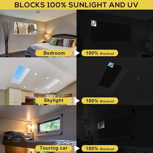 RUseeN Portable Blackout Shades (79" x 57") Window Curtains, 100% Blackout Material Temporary Blinds for Baby Nursery, Bedroom, Dorm Room, Office or Travel Use - size: 57"W x 78.7"L (Pack of 1)
