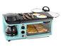 Nostalgia 3-in-1 Breakfast Station - Includes Coffee Maker, Non-Stick Griddle, and 4-Slice Toaster Oven - Versatile Breakfast Maker with Timer - Aqua - color: Aqua, style: Classic Retro