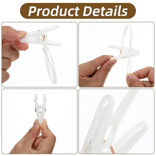 ElevateTech Multi-Purpose Laundry Hooks Clothes Pins Hanging Clips Towel Clips Hanger Organizer Clothes Closet Organizer for Closet Travel Pants Socks Handbags Hat Boot Bra