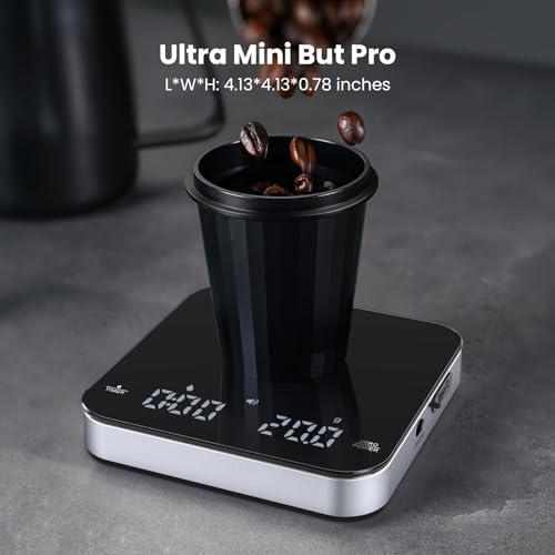 Maestri House S2 Espresso Coffee Scale with Timer, 0.1g Precision 2kg Rechargeable Shot Scale, Barista Kit Version with 100g Calibration Weight & Carrying Case, for Espresso Brewing - color: Gift Box-BS