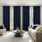 MIULEE Blackout Curtains 4 Panels Sets Navy Blue 84 Inch Length, Top and Bottom Rod Pocket Room Darkening Curtains for Living Room Bedroom Windows, 4 Pack Thermal Insulated Light Blocking Curtain - color: Navy Blue, size: 40"W x 84"L (Pack of 4)