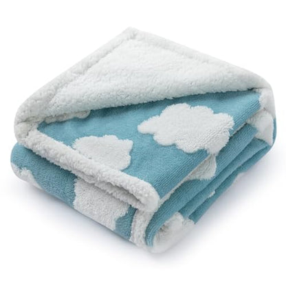 Waterproof Pet Blanket,Dog Bed Covers Couch Sofa Stylish Jacquard Pets Throw Blankets for Puppy Cats Washable Reversible Furniture Protection Covers (Blue Cloud,S) - color: Blue Cloud, size: S-71*100cm(28*40in)