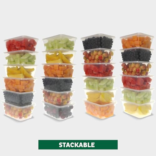 Freshware Food Storage Containers [50 Set] 34 oz Plastic Deli Containers with Lids,Slime,Soup, Meal Prep_Containers, BPA Free, Stackable,Leakproof,Microwave, Dishwasher and Freezer Safe (Pack of 4) - size: 34 oz - 50-Set (Pack of 4)
