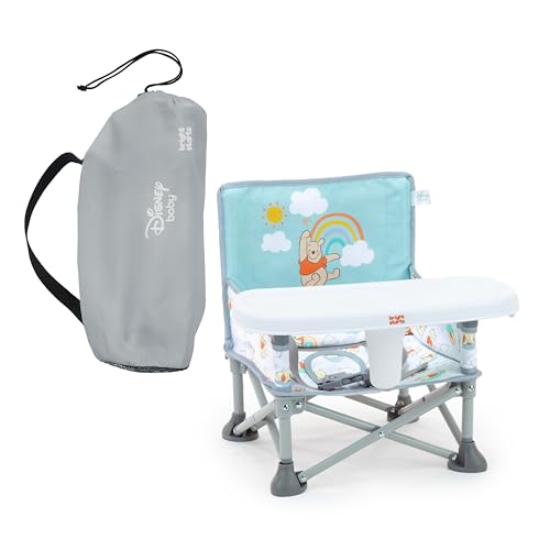 Bright Starts Disney Winnie The Pooh Pop 'N Sit Portable Booster, Indoor/Outdoor Use, Floor Seat with Feeding Tray, 6 Mos - 3 Yrs - color: Disney Pooh