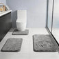 RUN HELIX Bathroom Rugs Sets 3 Piece, Soft Absorbent Memory Foam Bath Mats Set, Dry Fast Bath Mat, Machine Washable Bath Rug Set for Bathroom （Ash Gray） - color: Ash Gray