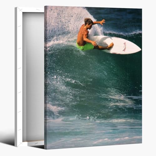 Vintage Surfer Wall Art 1990 Surf Contest Poster Print Summer Beach Canvas Posters Retro Room Decoration Aesthetic Surfer Artwork for Beach Lovers 12x18inch Framed - color: style-2, size: 12.1L" x 18.1W"