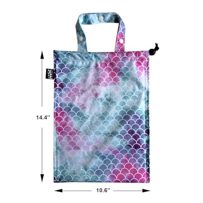 Cute Hanging Car Trash Garbage Bag 100% Leakproof Waterproof Multipurpose for Car Back Front Seat Console with Hanging Strap (Mermaid) - color: Mermaid