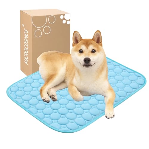 MICROCOSMOS Summer Cooling Mat & Sleeping Pad- Water Absorption Top, Materials Safe, Easy Carry, EZ Clean. Keep Cooling for Pets, Kids and Adults.(Blue, 24" x18") - color: Blue, size: 24" x 18"