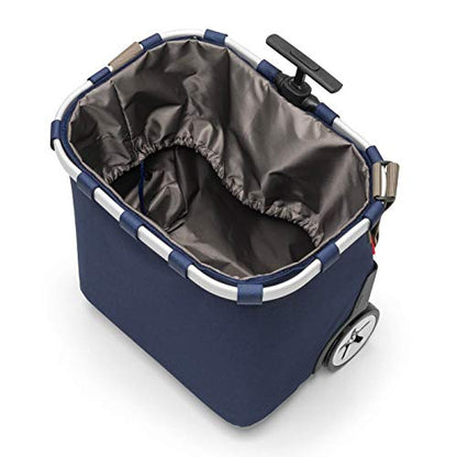 reisenthel carrycruiser Dark Blue - Portable Shopping Trolley with Sturdy Aluminum Frame, Shoulder Strap and Removable mesh Inner Bag -Water-Repellent - color: Dark Blue