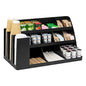 Mind Reader Cup and Condiment Station, Countertop Organizer, Coffee Bar, Kitchen, Stirrers, Black - color: Black