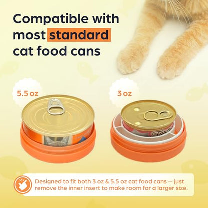 Canned Cat Food Storage Container Patent Pending Reusable Airtight Can Cover Pet Food Sealer - Keeps Cat Food Container Sealed and Fresh in the Fridge, Eliminates Odor (2 pack) - size: 2 Pack