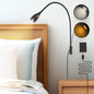 Wall Mounted Reading Light, Minimalist Headboard Mount Book Light, Dimmable LED with Lamp Head Switch Reading Lamp, USB-C Powered, CRI 95+ (4000K + Amber Nightlight) (Black) - color: Black