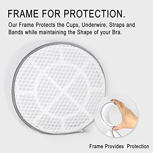 Muchfun 3Pcs Shoes Washing Machine Bag, Honeycomb Mesh Laundry Bags | for Sneaker Cleaning 8 x 8 x 15 Inches - size: 3Shoes Bag