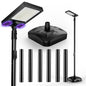 102" Solar Outdoor Street Lights with Speaker, Pole & Remote, Portable IP65 Waterproof LED Solar Flood Motion Post Light, Dusk to Dawn Solar Floor Lamp for House, Yard, Garden, Patio, Garage, Driveway - size: 102'' Height with audio speaker