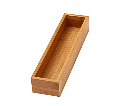 YBM HOME Bamboo Drawer Organizer Box Multi-Use Storage for Junk Drawer, Office, Home, Kitchen, Bedroom, Children Room, Craft, Sewing, and Bathroom, 3x12x2 Inch - size: 3x12x2 Inch ( Pack of 1 )