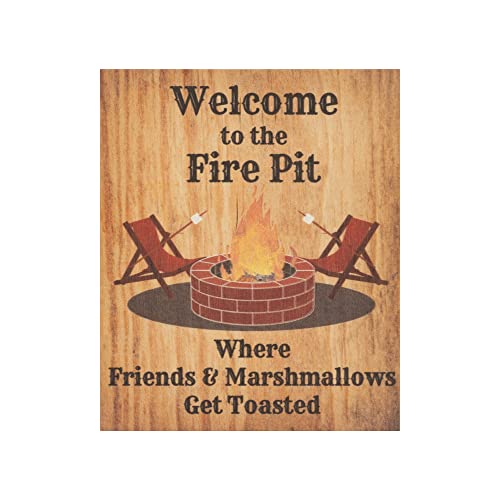 JennyGems Welcome to the Fire Pit Wooden Sign for Camper, Camping Gifts and Decor for RV, Made in USA - color: Welcome To The Fire Pit