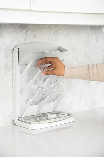 Ubbi Vertical Baby Bottle Drying Rack, Space Saving Countertop Drying Rack Baby Organizer, Oat - color: Oat Vertical Drying Rack