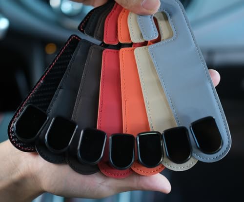JEYODA Flexible PU Vehicle Storage Hanger, Multifunctional Headrest Hooks for Purses, Bags and Car, Home (Brown) - color: Brown