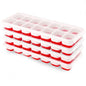 Ice Cube Trays 4 Pack, Airabc Silicone Ice Cube Trays with Removable Lid, Easy-Release Flexible 14-cube Ice Trays, LFGB Certified and BPA Free, Stackable Ice Trays with Covers for Cocktail, Freezer - color: Red