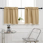 Pickluc Rod Pocket Tier Curtain - Half Blackout Curtain for Kitchen, Bathroom, Cabinet, Basement,30 Inches Wide and 24 Inches Long, Beige, 2 Panels - color: Beige, size: 30"W x 24"L (Pack of 2)
