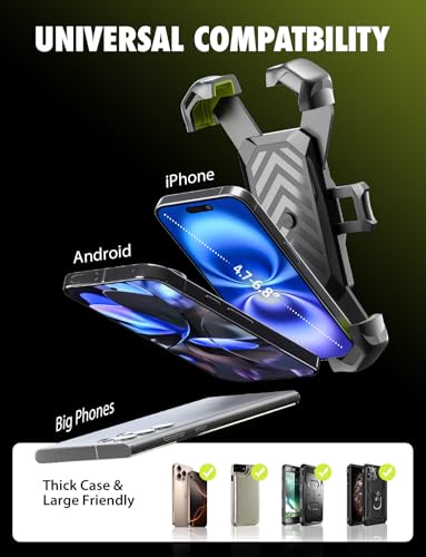 Bracketron X-Lock Heavy Duty Phone Mount for Truck - Phone Holders for Your Car with 12" Extendable Arm Security for Windshield & Dash - Compatible with iPhone & Android