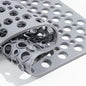 HITSLAM Bathtub Mat Non Slip, Soft TPE Bath Mat for Tub, Efficient Drainage Bathroom Shower Mat with Suction Cups, Bath Tub Mat, Easy to Clean, 28 x 15 Inch, Grey - color: Grey, size: 28" x 15" (Rectangular)
