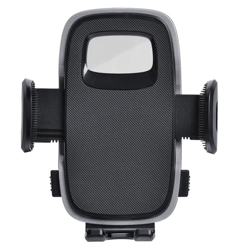 Universal 17mm Ball Mount Phone Holder Clamp for Car Mount Replace [Dual Head Screen Phone Holder Clip Head Accessory] - color: Black