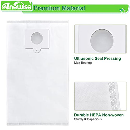 Anewise Type Q/C Canister Vacuum Bags 53292 for Kenmore 600 Series 81214 81614 BC4039 400 Series BC3006 81414 200 Series 81214 BC4002 700 Series 81714 BC3005 Bagged Canister Vacuum Cleaner, 6 Pack - style: 53292-6P