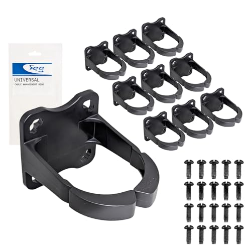 ICC 3” Plastic Cable Management Ring, Vertical/Horizontal, Rack or Wall Mount, Pack of 10 – Cable Organizer for Structured Cabling and Network Racks - color: Pack of 10, size: 3” Vertical/Horizontal, style: Plastic