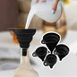 Kitchen Funnel Set 4 Pack, Small and Large, Kitchen Gadgets Accessories Foldable Silicone Collapsible Funnels for Filling Water Bottle Liquid Transfer Food Grade(Black) - color: Black