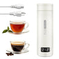 Travel Tea Kettle（120V）, Portable Electric Kettle, 316 Stainless Steel Premium Liner, 4-speed Temperature Adjustment with Auto Shut-off and Boil-Off Protection,White. - color: white
