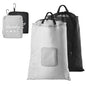 Travel Laundry Bags, 2Pcs JHX Foldable Dirty Clothes Bag 【Upgraded】 with Fixed Drawstring Net, Handles and Carabiner, Portable Laundry Bags for Travel and Fitness (Black+Grey) 30"H x 21"W - color: Black+Grey