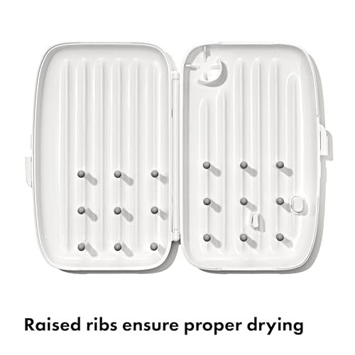 OXO Tot Travel Size Drying Rack with Bottle Brush- Gray - color: Gray