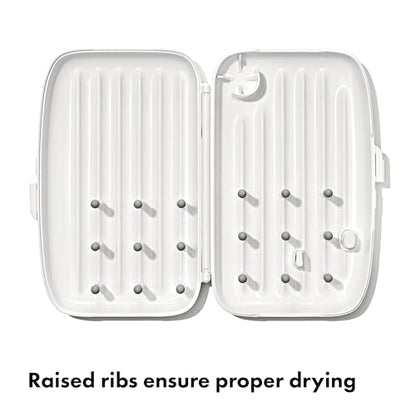 OXO Tot Travel Size Drying Rack with Bottle Brush- Gray - color: Gray